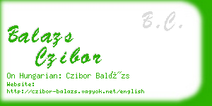 balazs czibor business card